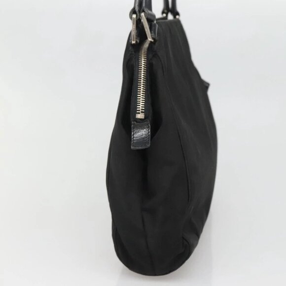 PRADA Tote Bag Nylon Black Silver Auth hk2904 - Picture 6 of 16